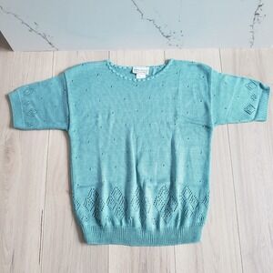 Vintage Knit Sweater Womens S Simply Petites Made in USA